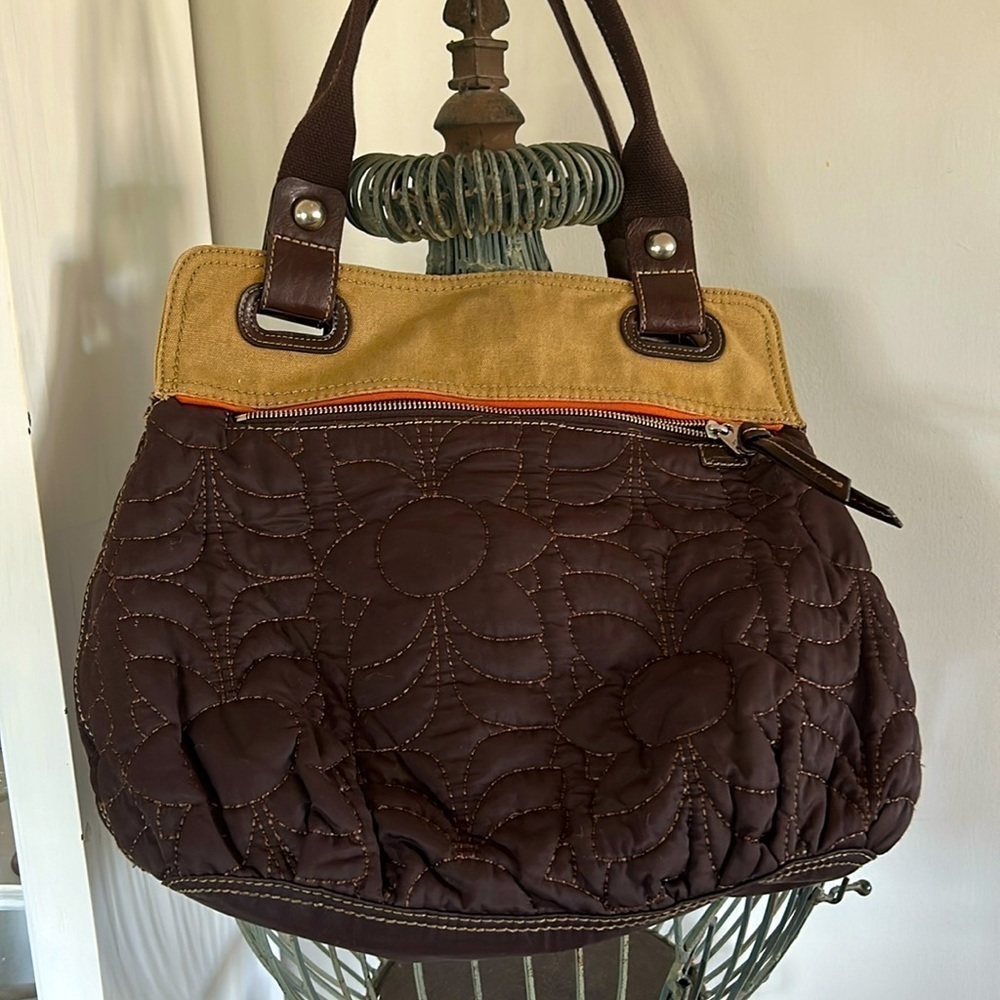 Fossil quilted purse